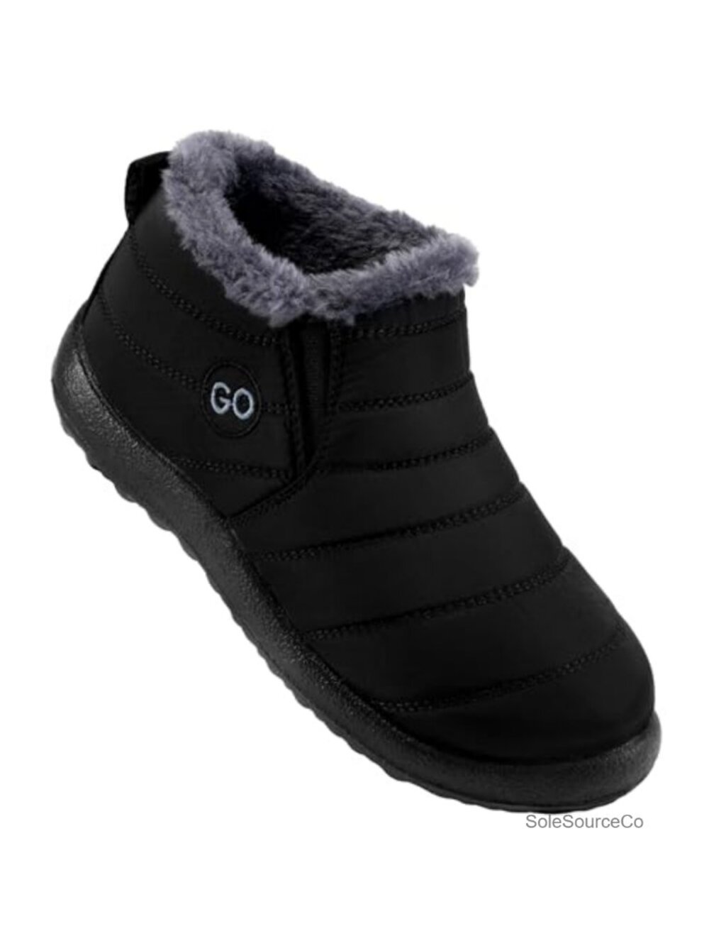 Winter Snow Boots Warm Faux Fur Lined Waterproof Slip On Ankle Booties
